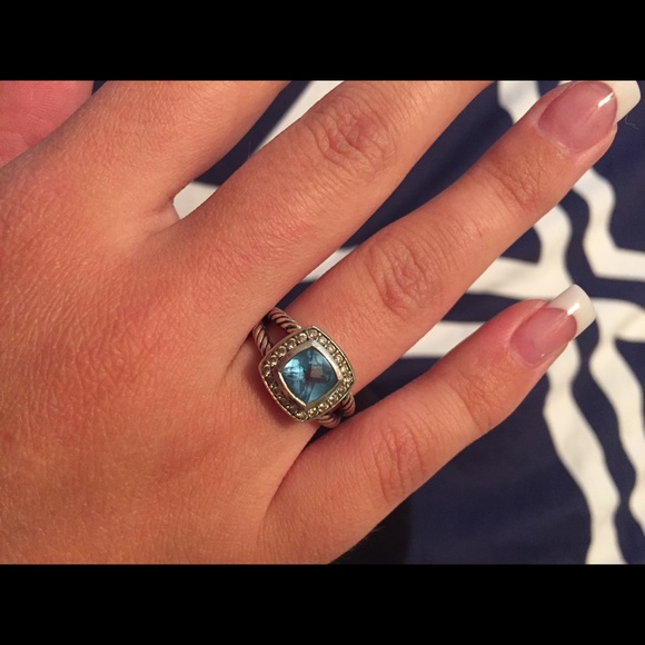 David Yurman Blue Topaz Ring - Picture 3 of 3