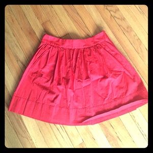 Banana Republic orange A-line skirt with pockets