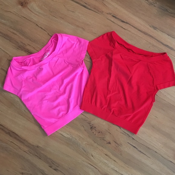 Bundle of two stretch crop tops