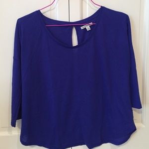American eagle royal blue 3/4 sleeve shirt