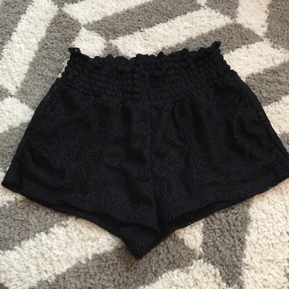 Black lace bathing suit bottoms