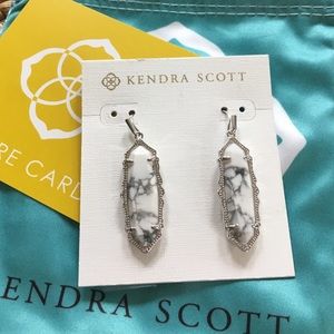 Kendra Scott White Howlite Fran earrings