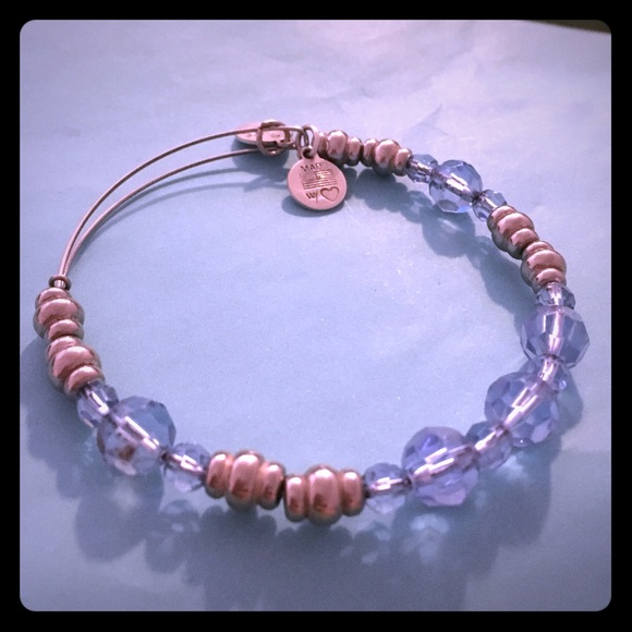 Alex and Ani Swarovski beaded blue/silver