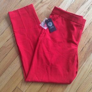 NWT Vince Camuto bright red ankle pants Sz 8
