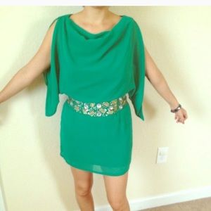 Green short dress