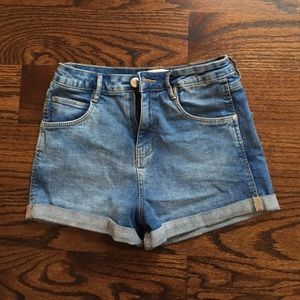 High waisted denim shorts form Zara
