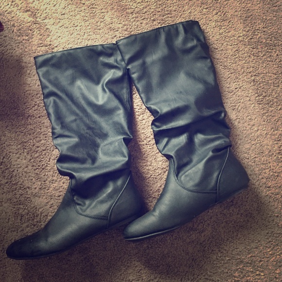 Charlotte Russe Shoes - Black knee high boots