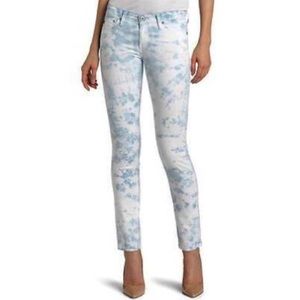 AG The Stilt Cigarette Jean | Blue & White Tiedye