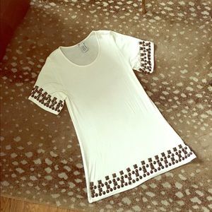Metal Beaded Tunic Dress