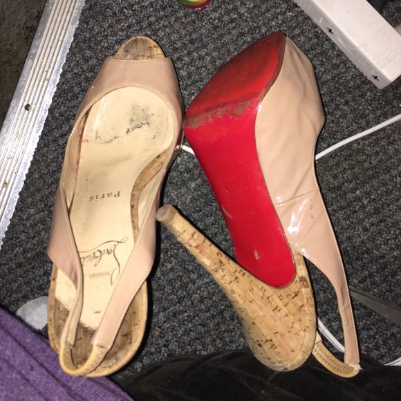 Red bottoms. Amazing patent leather nudes