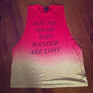 Pink ombre muscle t-shirt