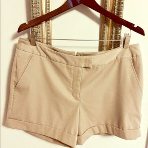 Harve Bernard khaki flat front cuffed shorts, 12