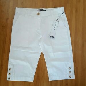 NEW! GOLF Lija white Chino shorts Bermuda