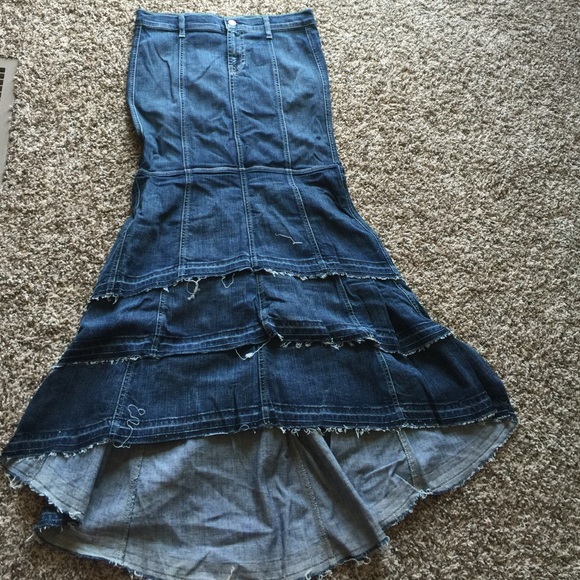 7 for all mankind high waisted maxi skirt