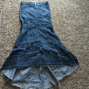 7 for all mankind high waisted maxi skirt
