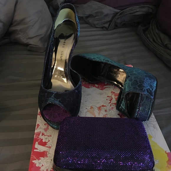 Matching shoes and clutch
