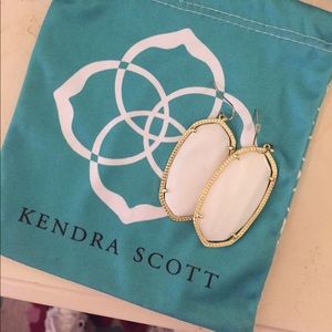 Kendra Scott large white earrings