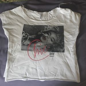 Short sleeve "Chic" tops black and white tops