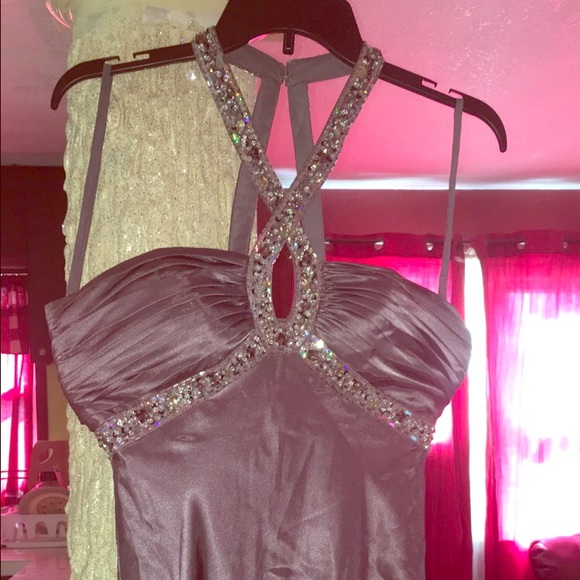 Long open back dress