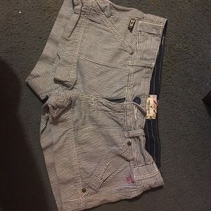 American Eagle Pinstripe cotton shorts
