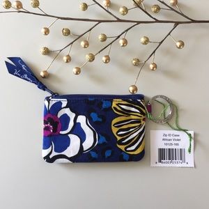 NWT Vera Bradley Zip ID Case, African Violet