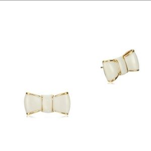 Last one Kate spade  white bow earrings ear stud