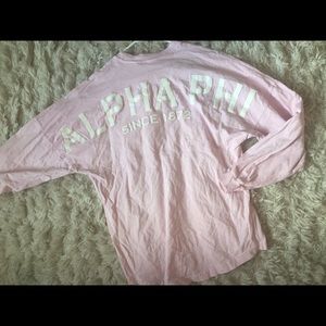 Alpha Phi long sleeve spirit jersey size Small!
