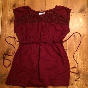Burgundy Motherhood Maternity top