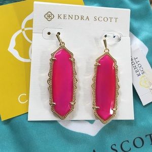 New Pink Agate Francie earrings