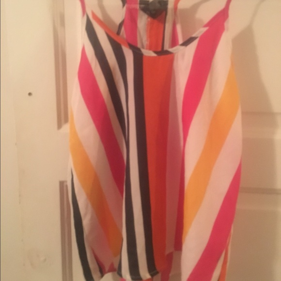Sacè Striped multicolor tank top, silk