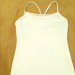 White lululemon workout top