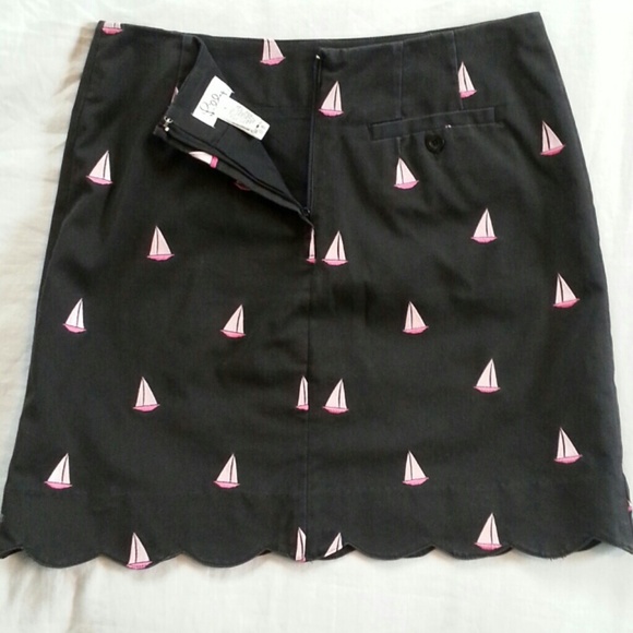Lilly Pulitzer Sailboat Scallop-Edged Skirt (6) - Picture 2 of 4