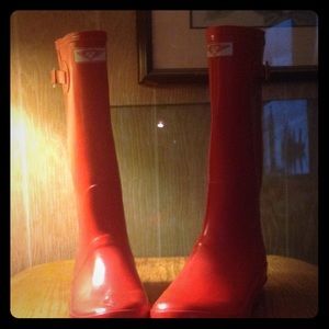 Brand new.....never worn....Red rain boots