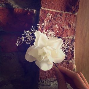 Rustic Charm flower hair pin