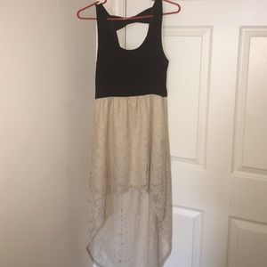 Black and Tan high low dress