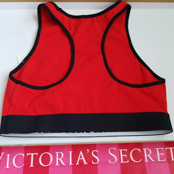 New! PINK logo high neck sport bra - Picture 3 of 4