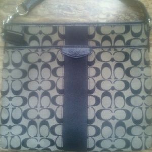Coach Signature Stripe 12Cm File Bag