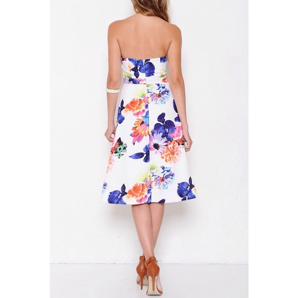 "Desert Bloom" Bustier Midi Dress - Picture 3 of 3