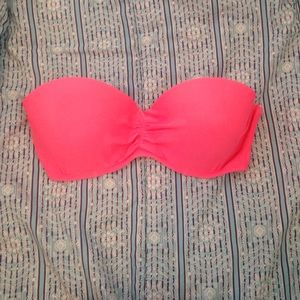 Hot Pink Strapless Push-up Bikini Top