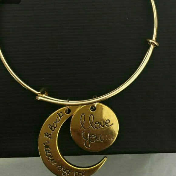 Gold I love you to the moon and back bracelet