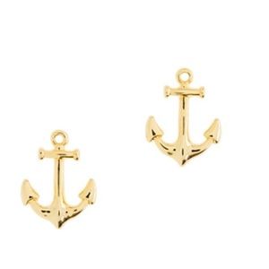 J. Crew gold anchor earrings