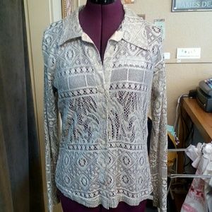 Summer sheer long sleeve shirt