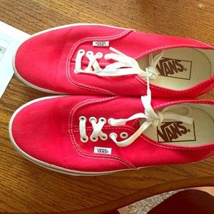 Red vans size 9