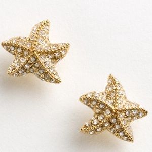 J. Crew Gold Starfish Earrings