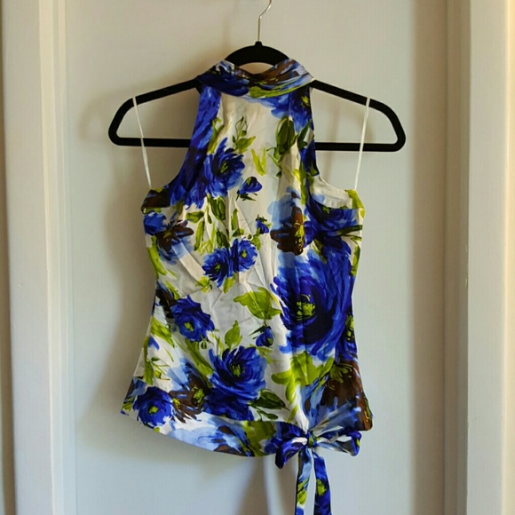 Cache silk floral blouse