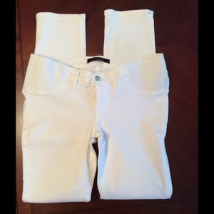 JBrand maternity underbelly white skinny jeans