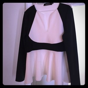 Boohoo peplum top
