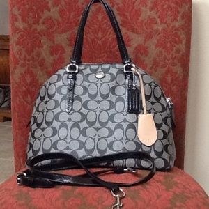 Coach signature hand bag and shoulder bag