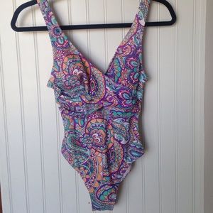 Multi Colored One Piece Swimsuit