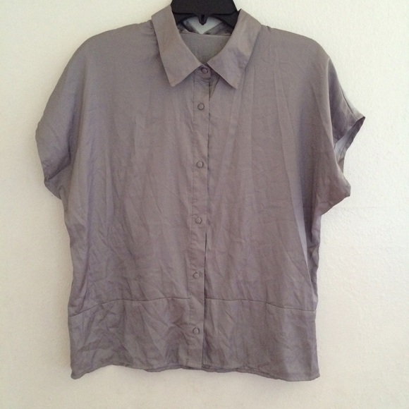 Gray button up